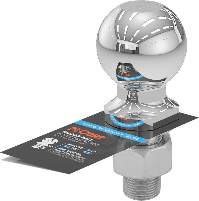 CURT 40005 2-5/16" Trailer Ball - Chrome-Plated, 7500 lbs Capacity - Image 4