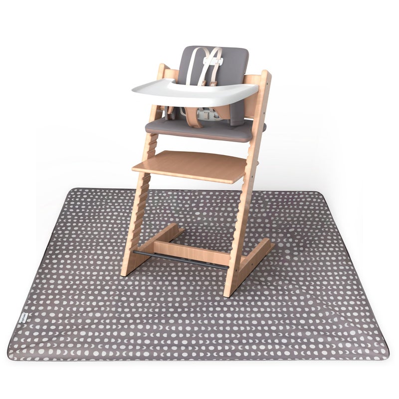 Tiny Twinkle Mess-Proof Splat Mats For Under High Chairs Or Table Cover Art Projects For Baby And Toddler - Waterproof, Washable Floor Or Table Splash Mat 51"" X 51"" (Luna) - Image 1