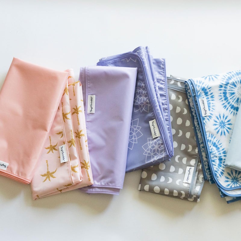 Tiny Twinkle Mess-Proof Splat Mats For Under High Chairs Or Table Cover Art Projects For Baby And Toddler - Waterproof, Washable Floor Or Table Splash Mat 51"" X 51"" (Luna) - Image 5