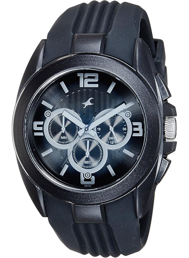 فاستراك ساعة كرونوغراف بمينا سوداء للرجال - Image 1
