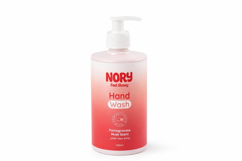 NORY Pomegranate Musk Hand Wash – Deep Cleansing Liquid Soap with Moisturizing Formula and Long-Lasting Fragrance, 500ml