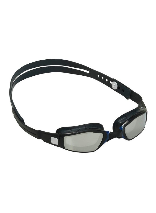 phelps Ninja Competitive Swim Goggles Silver Mirror Lens, Gray & Navy Frame Race Fit Strap System, Curved Lens Technology, Antifog, Uv Protection The Every Time, Adjustable  - Image 5