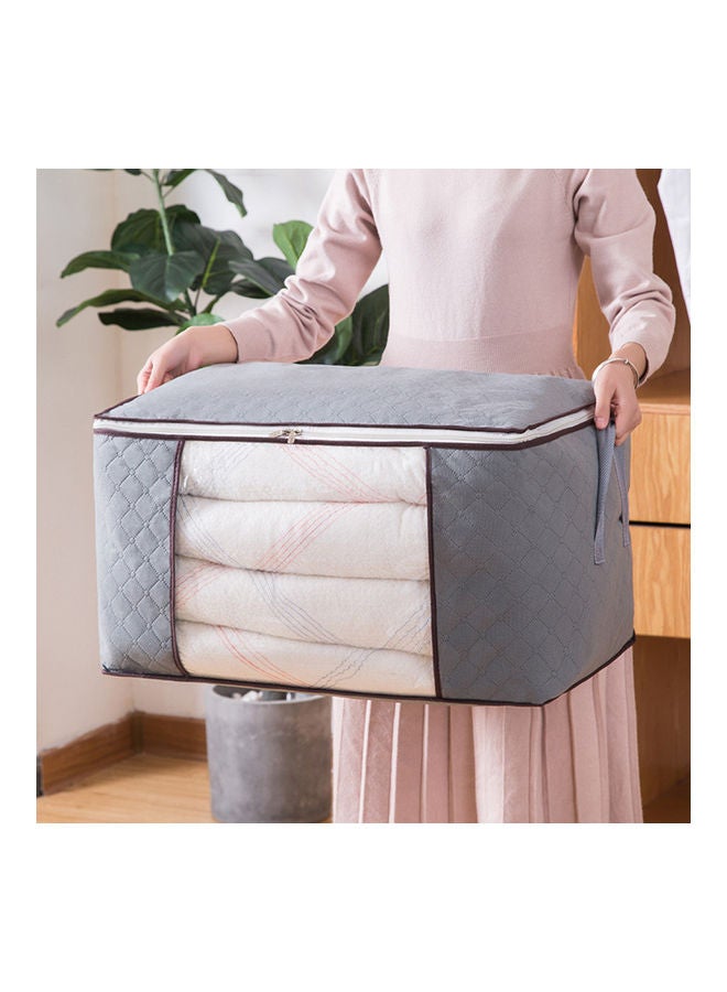 Non Woven Fabric Folding Blanket Storage Bag Grey - Image 4