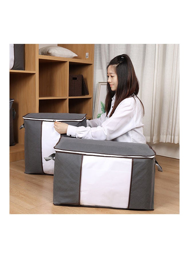Non Woven Fabric Folding Blanket Storage Bag Grey - Image 5
