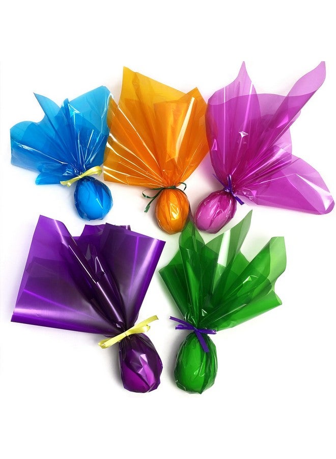 Morepack أوراق السيلوفان 120 قطعة 7.5 × 7.5 بوصة أوراق سيلوفان ملونة للتزيين والحرف اليدوية - Image 3