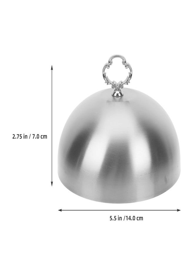 UTHCLO Stainless Steel Steak Cover Serving Dish Covers Griddle Basting Cover Melting Dome for Griddle Cloche for Food Griddle Dome Cover to Keep Food Warm Basting Cover for Griddle Silver - Image 2