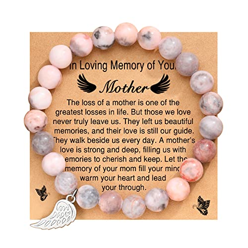 UPROMI Sympathy Gifts for Loss of Mom Mother, Sympathy Bracelet Bereavement Remembrance Gifts, Memorial Jewelry Condolence Grief Sorry for Your Loss - Image 1