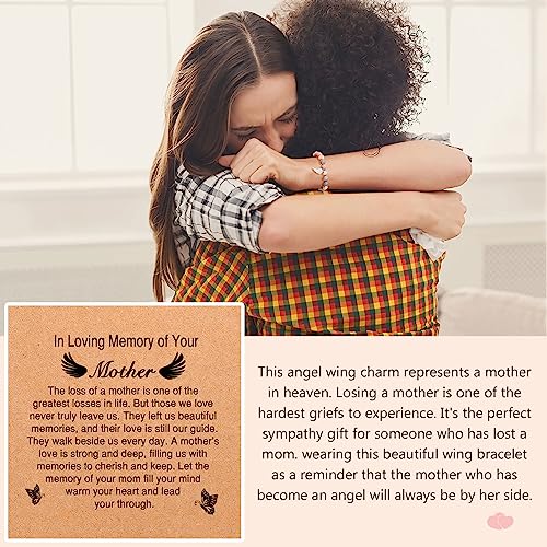 UPROMI Sympathy Gifts for Loss of Mom Mother, Sympathy Bracelet Bereavement Remembrance Gifts, Memorial Jewelry Condolence Grief Sorry for Your Loss - Image 2