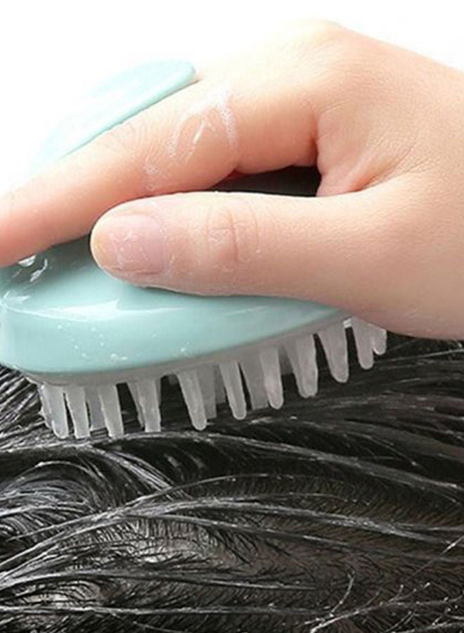 NIBEMINENT Soft Shampoo Massage Brush Blue/White 9centimeter - Image 2