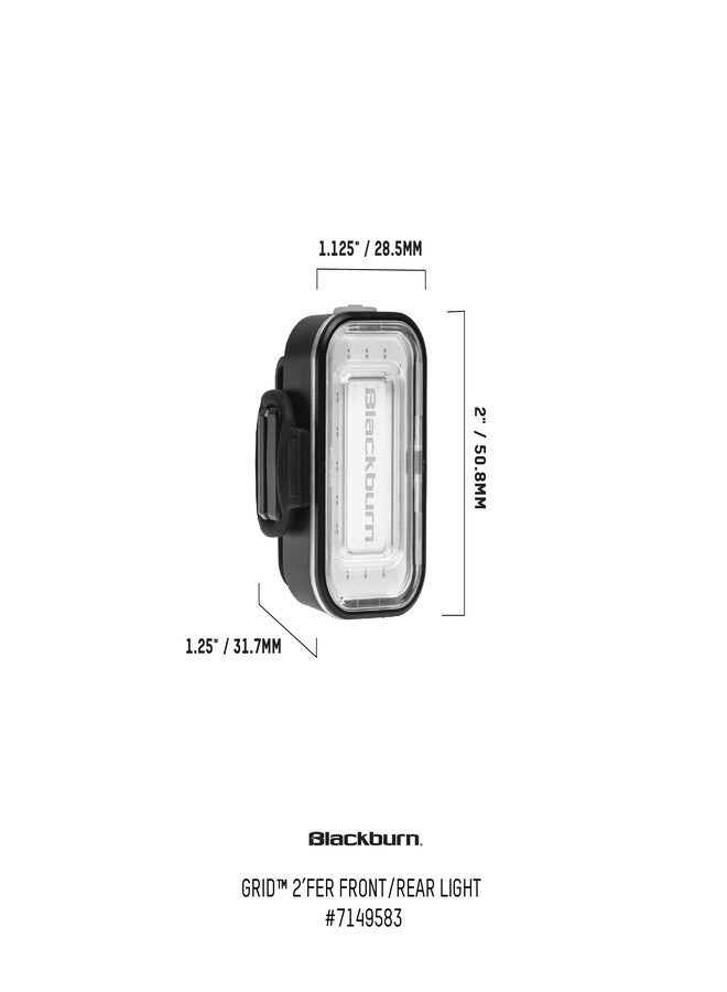 Blackburn Grid 2'Fer Front Or Rear Light (175 Lumens Front, 55 Lumens Rear) - Image 3