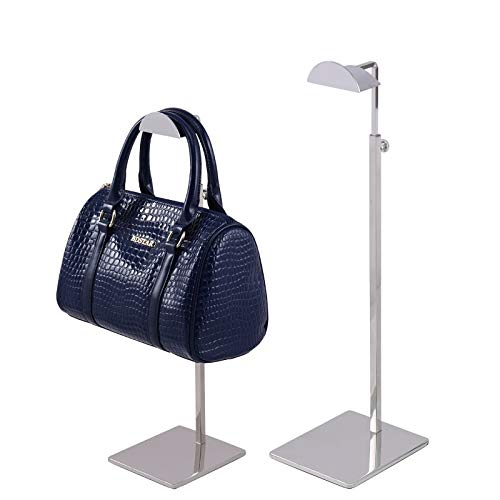 Greneric 2 Pack Metal Adjustable Handbag Display Stand Holder Hanging Bag Rack for Retail Store Windows Tabletop Display Props Shelves Organizer Storage for Home Mirror