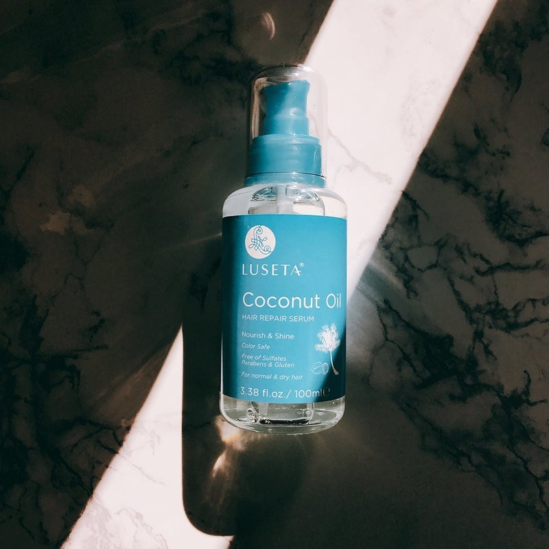 L LUSETA Luseta Hair Oil Hair Repair Serum Coconut Argan Marula Oil Sulfate Free Paraben Free (Coconut Oil) - Image 5