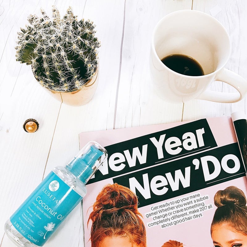 L LUSETA Luseta Hair Oil Hair Repair Serum Coconut Argan Marula Oil Sulfate Free Paraben Free (Coconut Oil) - Image 4