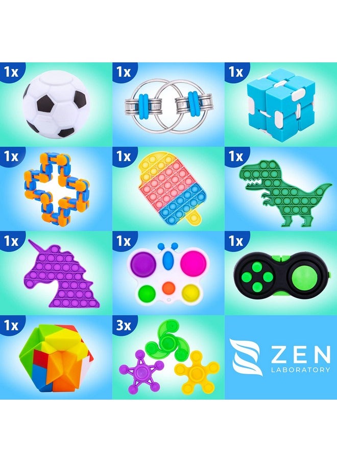 Zen Laboratory 50 Pcs Fidget Toys Pack - Kids Stocking Stuffers Gifts For Kids, Party Favors Autism Autistic Children - Adults Stress Relief Sensory Toy - Adhd Toys Bulk For Classroom Treasure Box Prizes - Pop Its  - Image 2