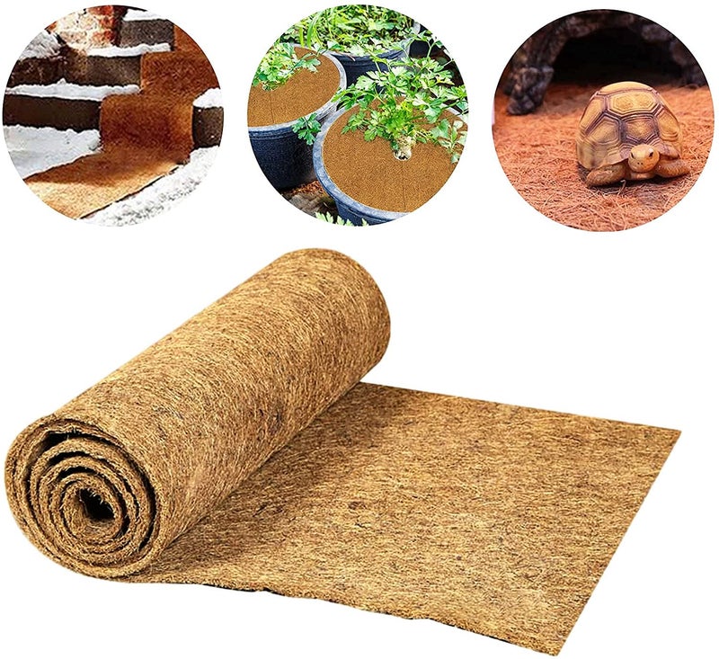 Ayybf Coco Liner,24x39.4 inch Wall Basket Planter Liner, Coco Liner Roll Hanging Basket Pad Garden Plants Wall Planter Flowerpot Basket Coco Fiber, Durable Coconut Husk for Planting - Image 2