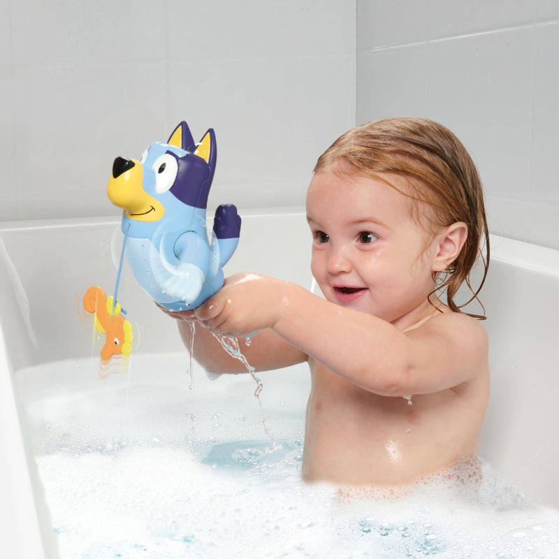 TOMY Toomies Bluey Swimming Bath Toy - Bluey Toys Includes Attached Seahorse Baby Toy and Swims on Back or Front - Toddler Bath Toys and Water Toys for Outdoor Play â€“ Ages 18 Months and Up - Image 2