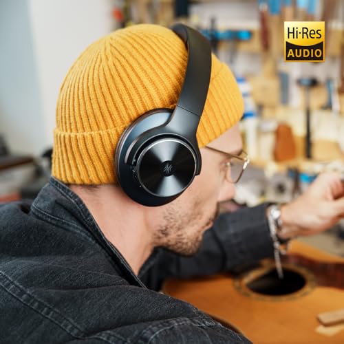 OneOdio A10 Hybrid Active Noise Cancelling Headphones, Hi-Res Audio, 50H Playtime with Speed Charge, Travel Case, Wireless/Wired, Built-in Mic, Bluetooth Over Ear Headphones for Work Travel - Image 4