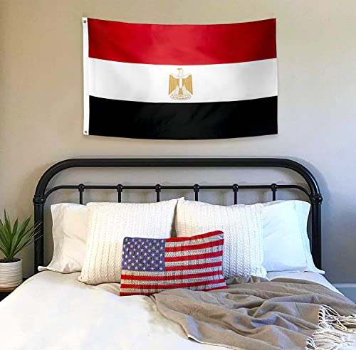 DANF FLAG DANF Egypt Flag 3x5 Foot Polyester Egyptian National Flags Polyester with Brass Grommets 3 X 5 Ft - Image 5
