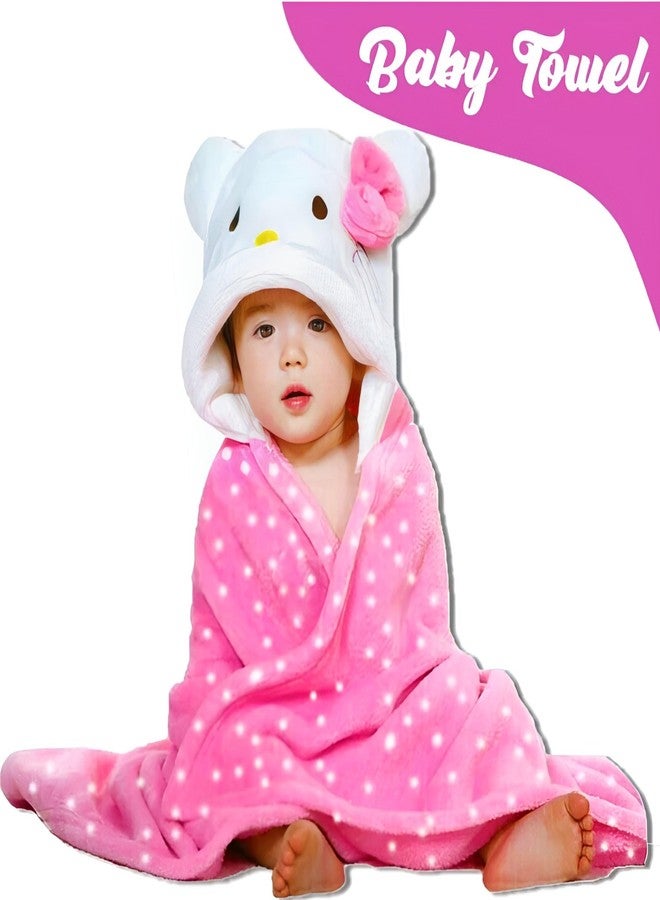 First Kick Baby Bath Towels New Born Combo Pack of Hooded Quick Water Absorbing Towels for Baby Boys and Baby Girls Pack of 2 Pcs, (0-6 Months, L 83 cm x B 80 cm) - Image 2