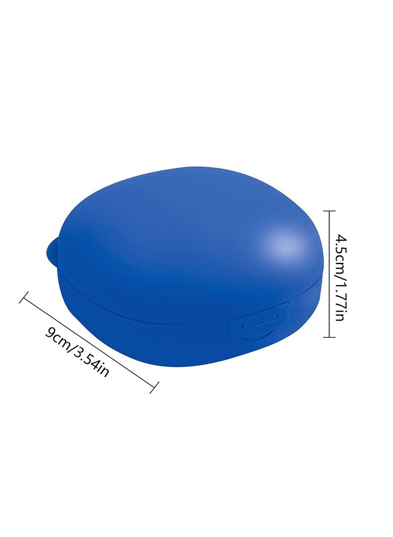 Excefore صندوق صابون للسفر، ٤ قطع صندوق صابون محمول حاوية صابون حامل منظم، حاوية صابون متينة بلون حلوى مصنوعة من البلاستيك لحالات الاستحمام والتخييم والمنزل، أثناء السفر - Image 2