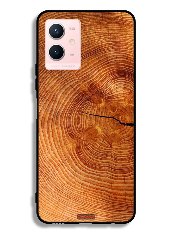 Tolwak Vivo Y33s 5G Protective Case Cover Crack Wood - Image 2