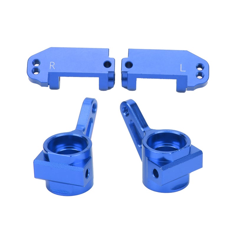 RC Front C Hub Seat Steering Cup Knuckles Set with Bearings for Traxxas Slash 2WD 1/10 RC CarBlue - Image 4