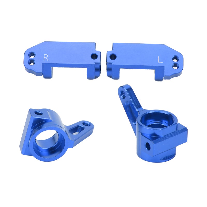 RC Front C Hub Seat Steering Cup Knuckles Set with Bearings for Traxxas Slash 2WD 1/10 RC CarBlue - Image 3