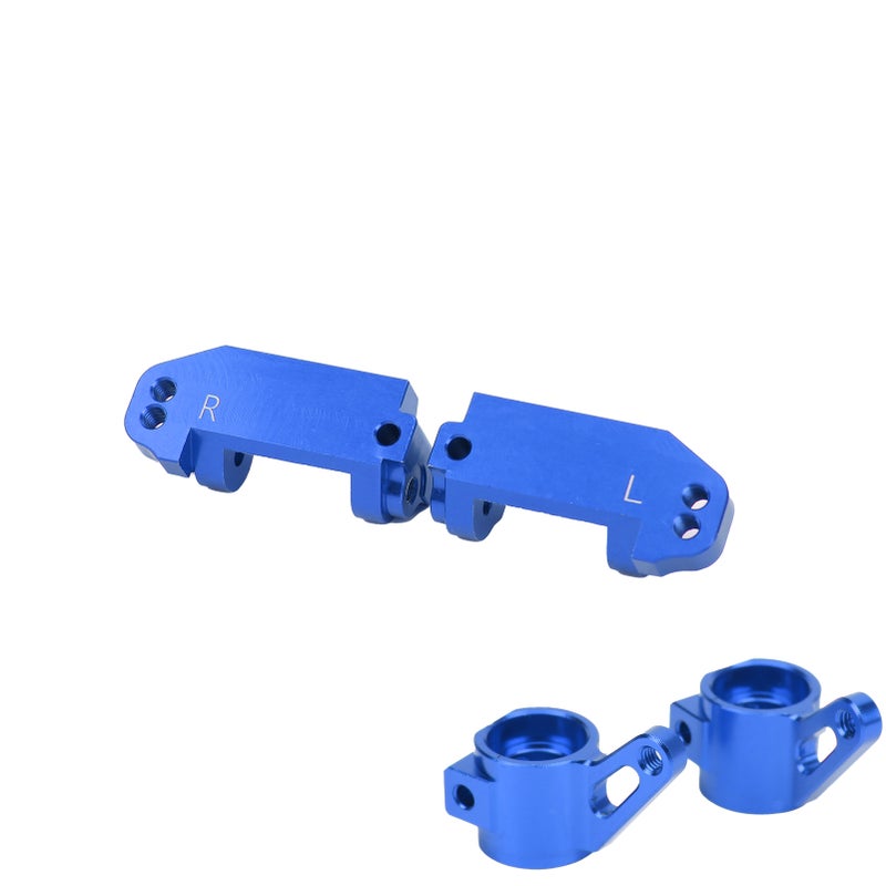 RC Front C Hub Seat Steering Cup Knuckles Set with Bearings for Traxxas Slash 2WD 1/10 RC CarBlue - Image 5