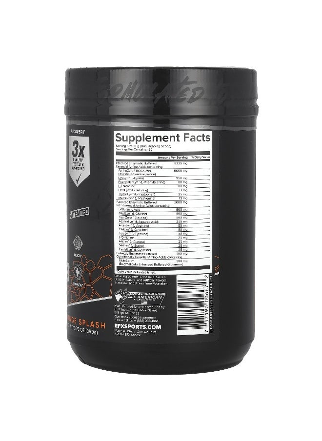 EFX SPORTS EFX Sports, AminoZorb® Elite 21, Orange Splash, 13.76 oz (390 g)  - Image 2
