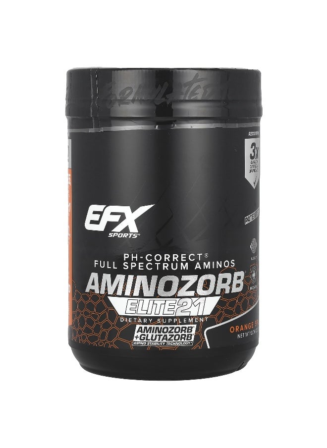 EFX SPORTS EFX Sports, AminoZorb® Elite 21, Orange Splash, 13.76 oz (390 g)  - Image 1