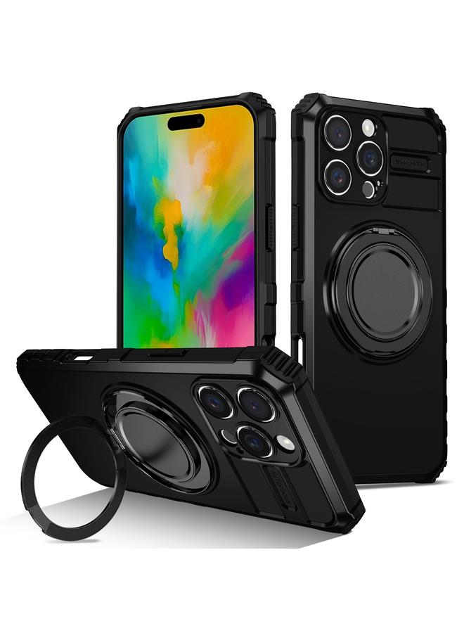 اس-توب جراب لهاتف iPhone 16 Pro Max مع حامل مغناطيسي دوار - Image 1