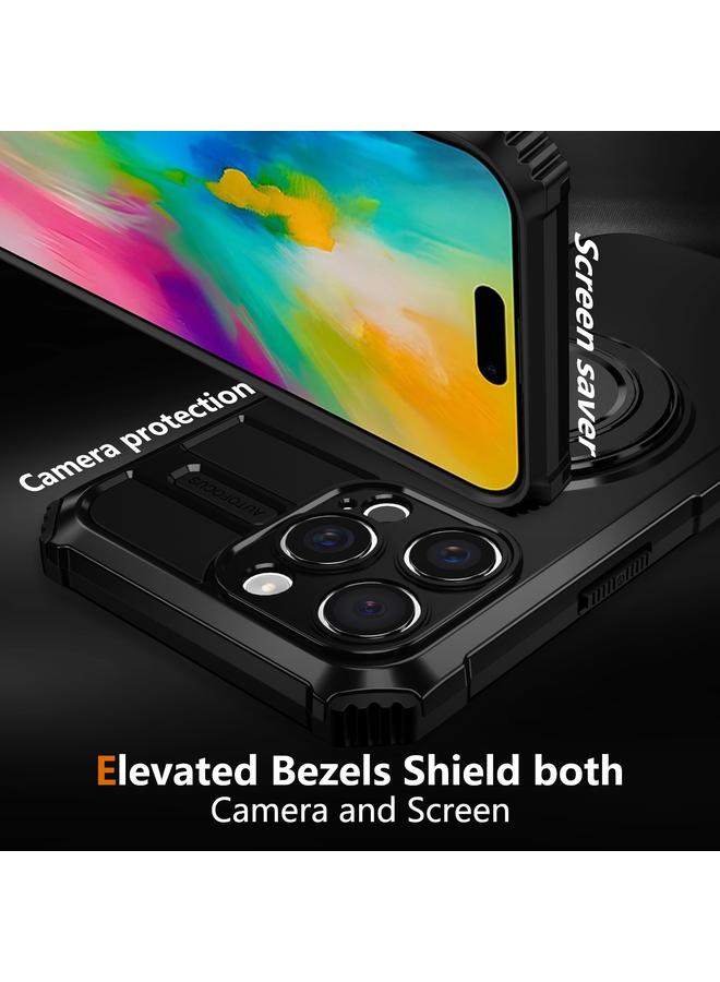 اس-توب جراب لهاتف iPhone 16 Pro Max مع حامل مغناطيسي دوار - Image 2