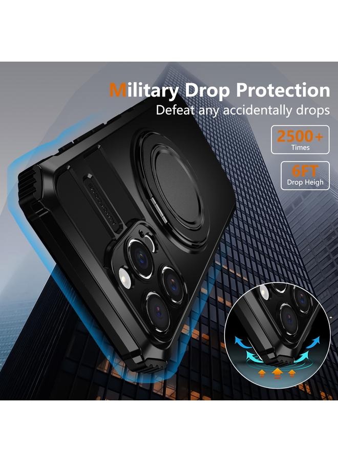 اس-توب جراب لهاتف iPhone 16 Pro Max مع حامل مغناطيسي دوار - Image 3