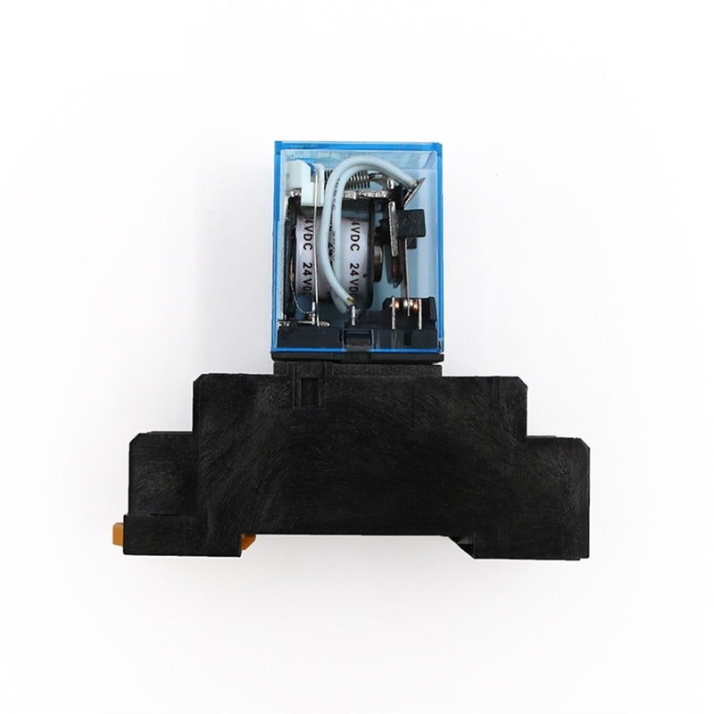 MY4NJ Electromagnetic Relay 5A 14 Pin 4DPDT with Socket Base DC 24V AC 110V 220V - Image 3