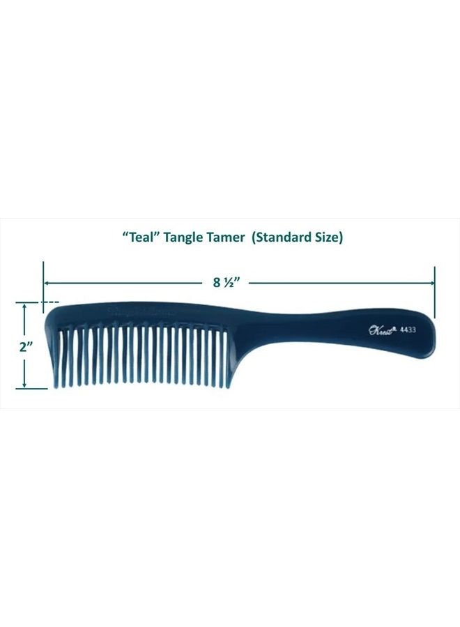 Krest Teal Tangle Tamer Curved Tooth Comb - Image 2