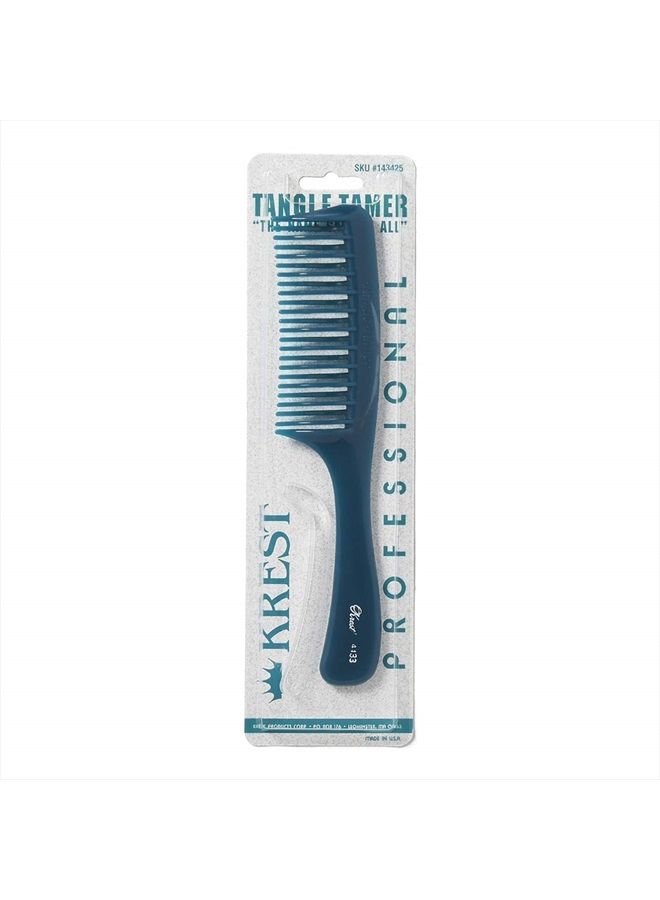 Krest Teal Tangle Tamer Curved Tooth Comb - Image 1