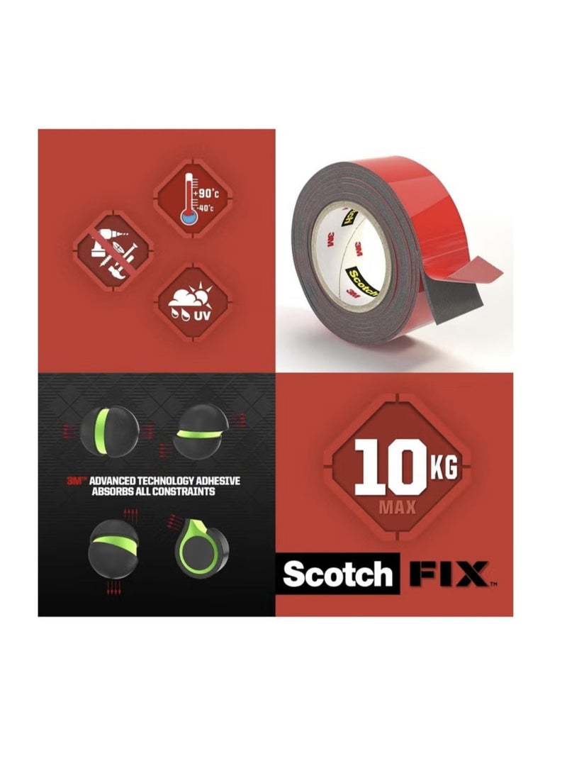 Scotch  Heavy-Duty Double-Sided Tape, Made in the USA, with an Exceptional Weight Capacity of up to 13kg – Versatile and Reliable. - Image 3