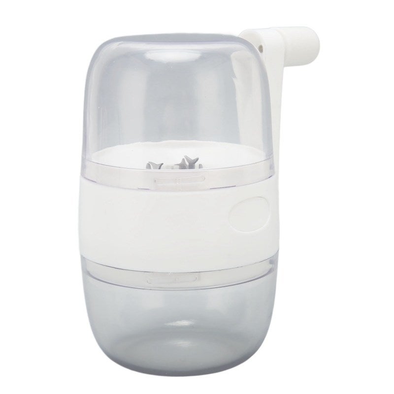 Nut Grinder Hand Crank Stainless Steel Blades Nut Chopper Manual Nut Grinder With Skid Resistance Handle for Garlic White - Image 3