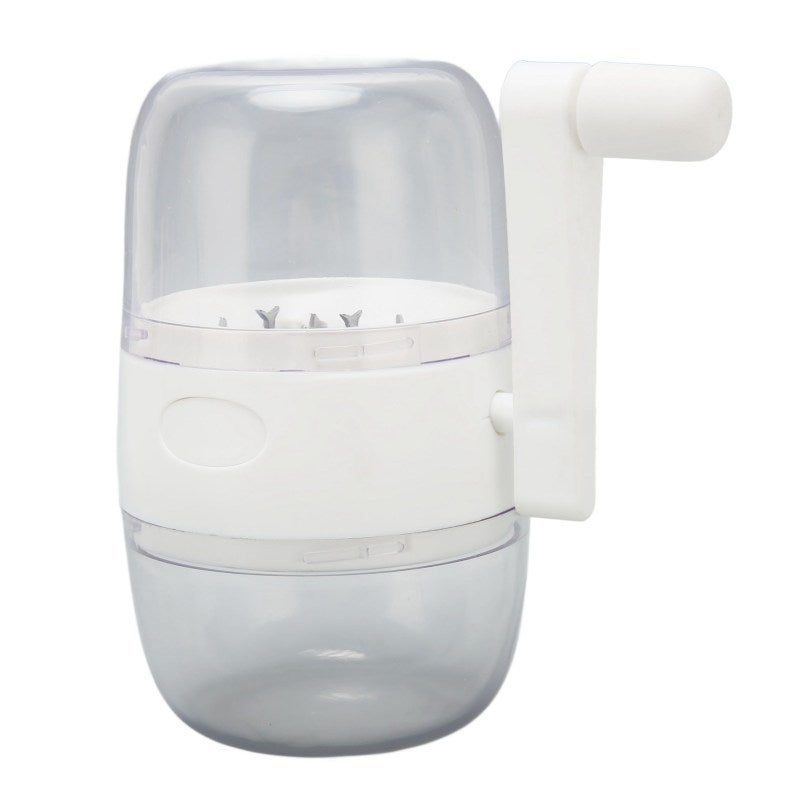Nut Grinder Hand Crank Stainless Steel Blades Nut Chopper Manual Nut Grinder With Skid Resistance Handle for Garlic White - Image 5