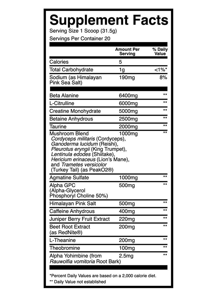 Raw - RAW Thuper Thavage Pre-Workout - Citrus Grapefruit, 600 gr, 1.36 Lbs, 616 Gr - Image 1