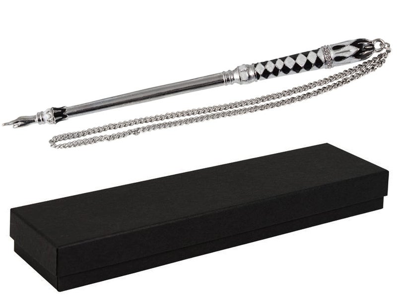 Zion Judaica Ltd Elegant Silver Plated Yad Torah Pointer and Connected Chain Decorated with Multi Blue Tone Enamel  Decorative 8 Torah Scroll Reading Yad by Zion Judaica