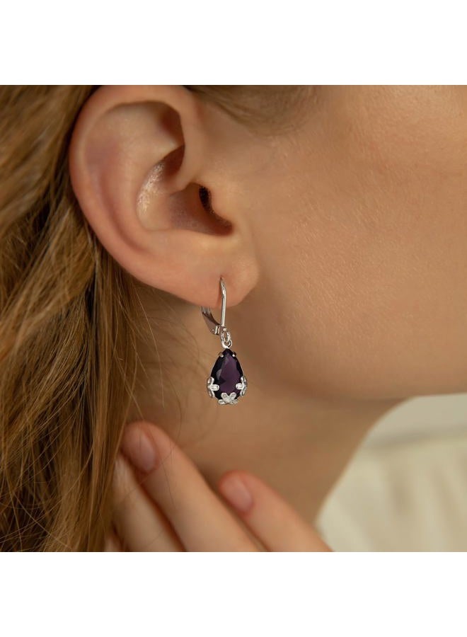 KesaPlan Dangle Earrings for Women Multicolor Crystal Drop Earrings Set Leverback Teardrop Earrings 925 Silver and Gold Hypoallergenic Fashion Cubic Zirconia Dangle Earrings Trendy Jewelry Gifts for Women - Image 4