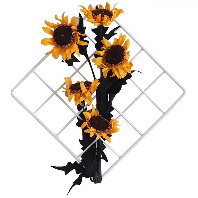 2pcs Iron Photo Frames DIY Metal Grids Postcards Picture Plants Display Wall Hanging (Black and White) - Image 5