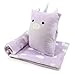 VigorSpring 3in1 Kids Travel Pillow and Blanket Set Snuggle Pillow with Hand Warmer 40x60 inches Unicorn Blanket for Girls Compact Perfect for Travel Camping Home and Office - Image 3