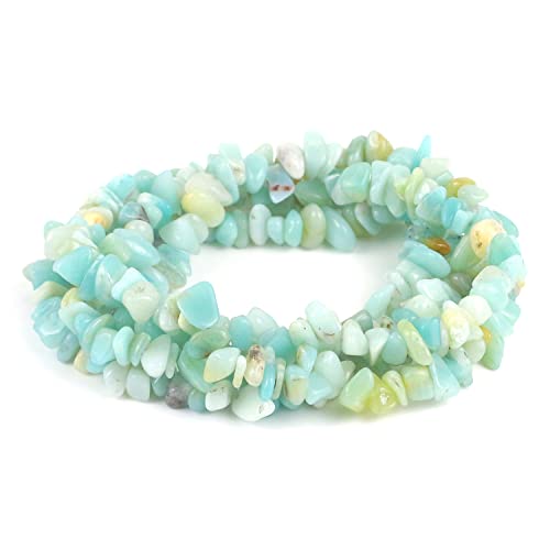Clearain 31 inches Chip Stone Loose Gemstones Beads Drilled Strand for Jewelry Making (Amazonite) - Image 1