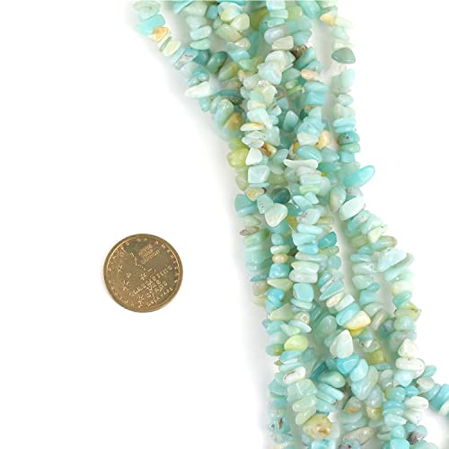 Clearain 31 inches Chip Stone Loose Gemstones Beads Drilled Strand for Jewelry Making (Amazonite) - Image 2