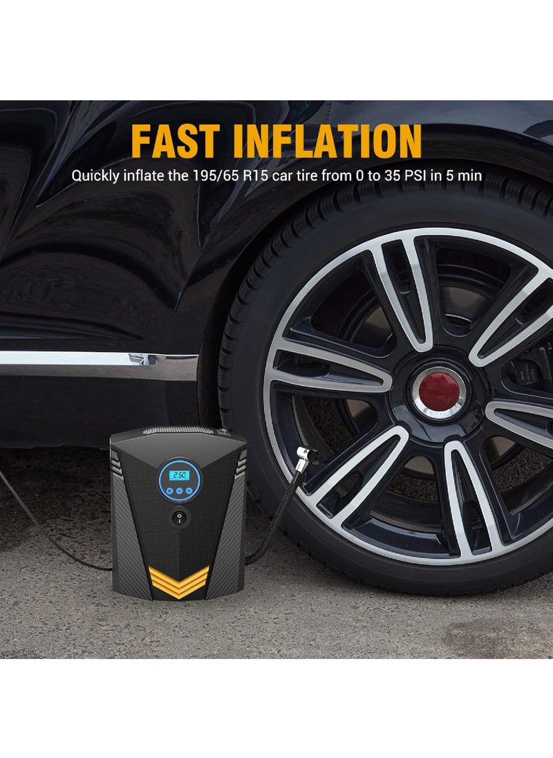 Digital Car Tyre Inflator Air Compressor Portable 150PSI DC12V Air Pump 9.5FT Cord with Digital Pressure Display and 3 Nozzle LED light Valve Adaptors for Car/Bike/Ball (Fast Inflation/19mm) - pzsku/Z905F62AA3737D86440B3Z/45/_/1697702128/c48e9d24-794f-4367-9ac7-2bc1489c484b