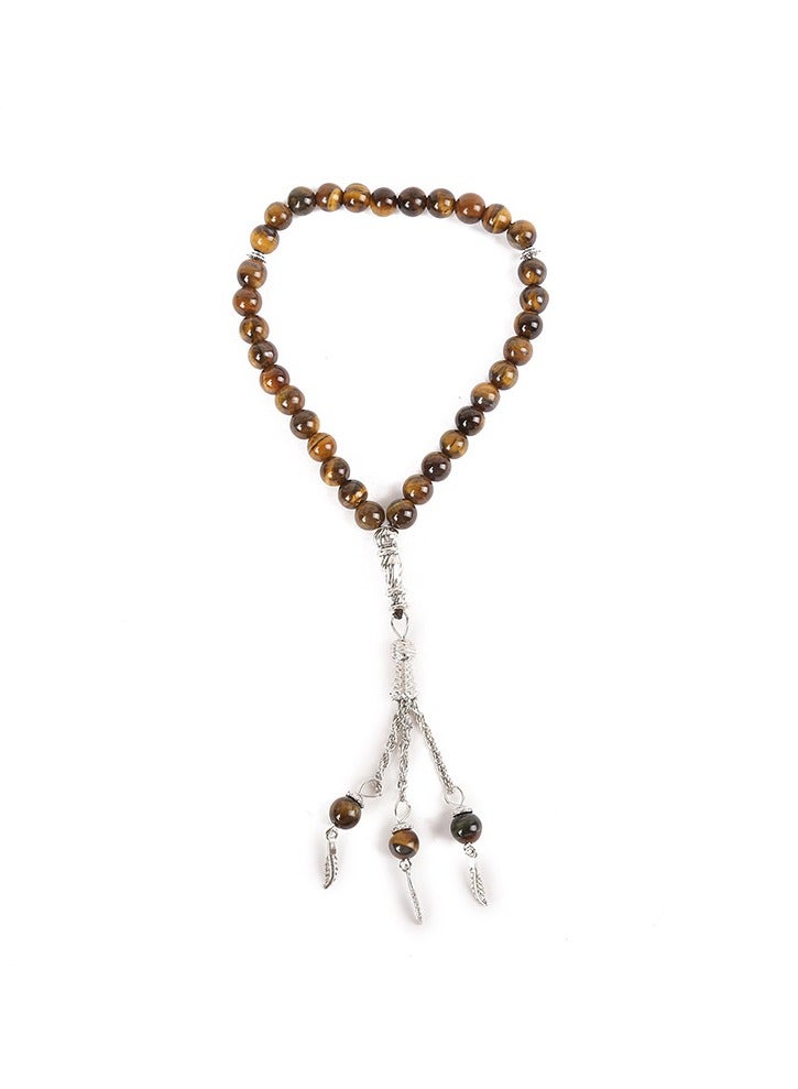Tiger's Eye Handcrafted Stone Islamic Prayer Beads (Misbaha) 10mm - Image 2