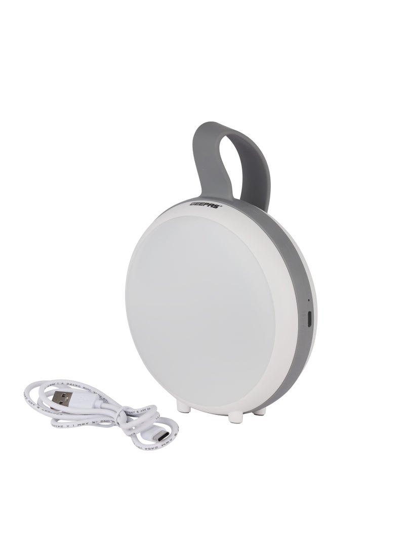 GEEPAS مصباح LED دائري قابل لإعادة الشحن بتصميم محمول وخفيف الوزن - Image 4