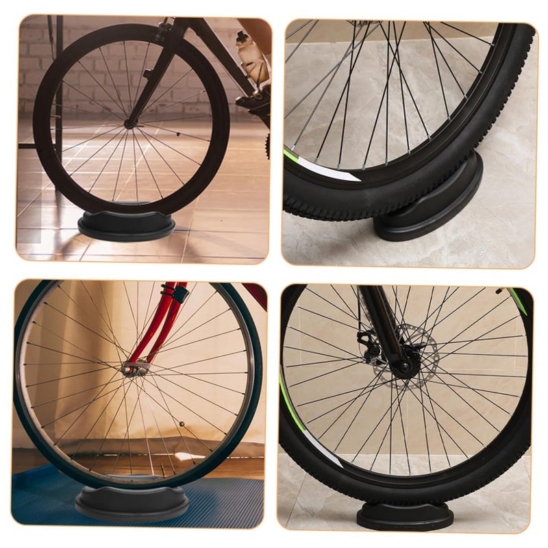 4Pcs Bike Trainer Floor Mat Anti Slip Front Wheel Mat for Indoor Cycling Exercise Stand - Image 3